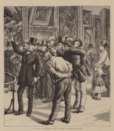 Un Grupo de Trabajadores en la Galería Nacional de Edward Frederick Brewtnall